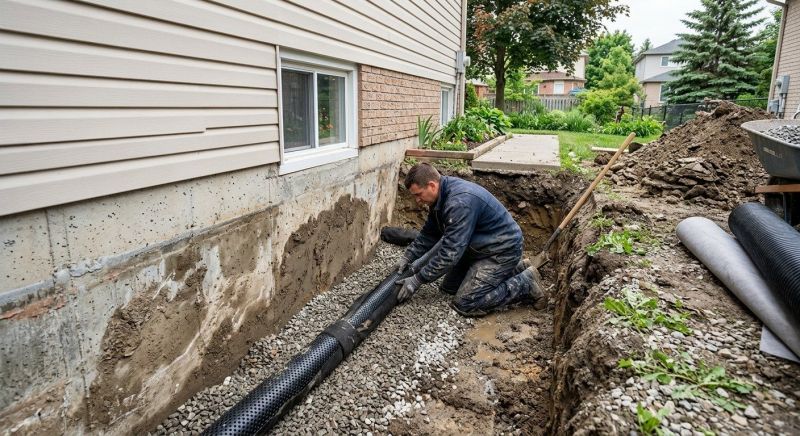 Basement Drainage Installation in Pompano Beach, FL