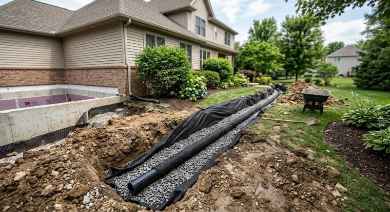Foundation Drain Installation in Tuscaloosa, AL